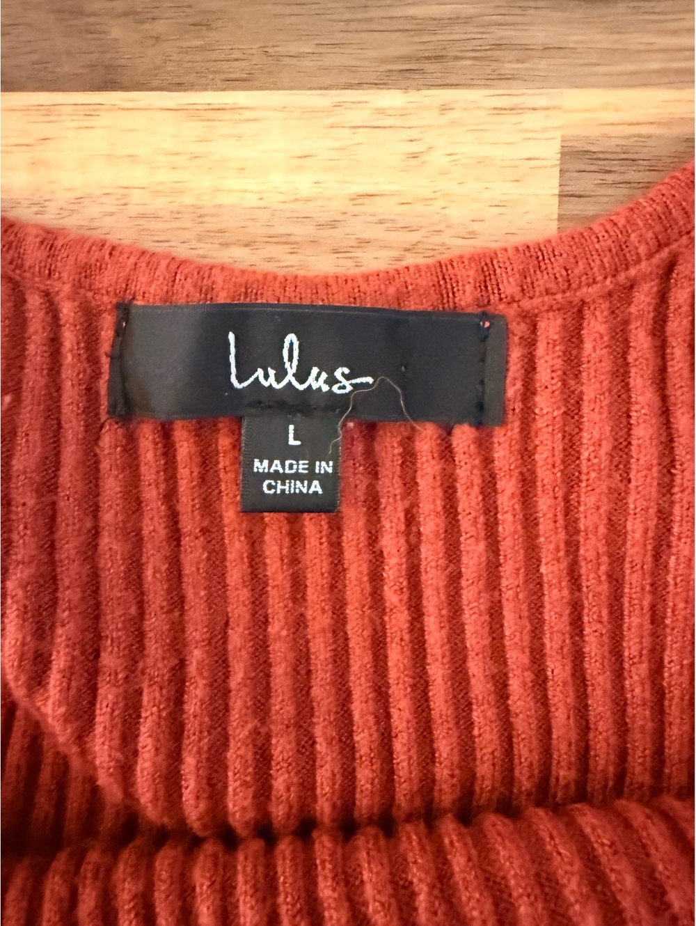 Lulus Rust Ribbed Knit Maxi Dress Size Large - Picture 4 of 5